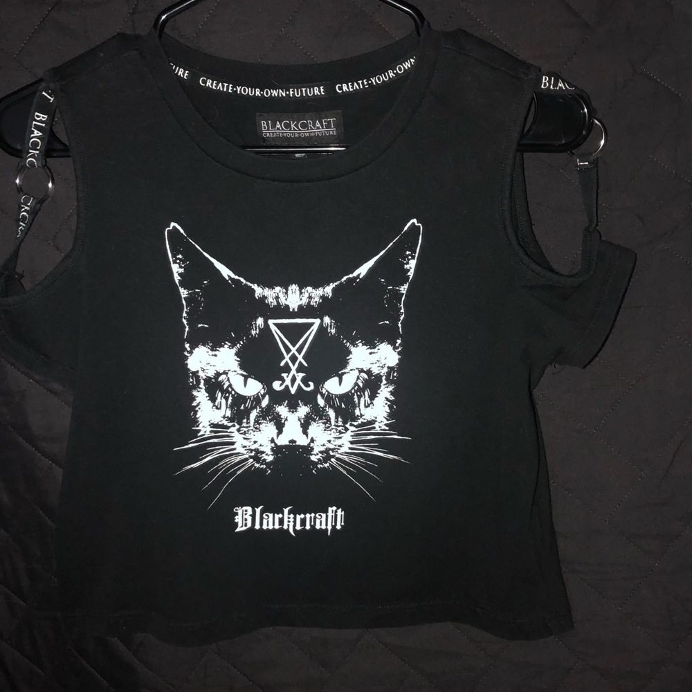Black Craft Create Your Own Future Short Sleeve Crop top Size Sm #1057